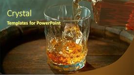  Presentation with rum - Theme having close-up-of-pouring-whiskey background and a tawny brown colored foreground