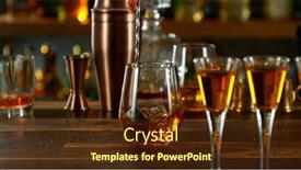  Presentation with rum - Presentation theme featuring close-up-of-pouring-whiskey background and a tawny brown colored foreground