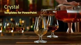  Presentation with rum - Slides with close-up-of-pouring-whiskey background and a wine colored foreground