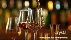  Presentation with rum - Slide set consisting of close-up-of-pouring-whiskey background and a tawny brown colored foreground