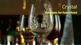  Presentation with wine - Slides featuring close-up-of-pouring-white background and a tawny brown colored foreground