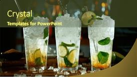  Presentation with bar - Presentation design with close-up-of-preparing-mojito background and a tawny brown colored foreground