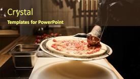  Presentation with baking - Theme with close-up-of-professional-chef background and a tawny brown colored foreground