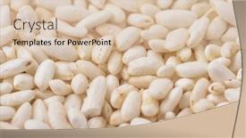  Presentation with close up puff pastry - PPT theme consisting of close-up-of-puffed-rice background and a lemonade colored foreground