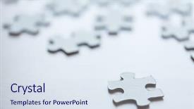  Presentation with audit business compliance concept - Beautiful presentation theme featuring close up of puzzle pieces backdrop and a sky blue colored foreground