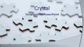  Presentation with puzzle pieces - Presentation theme enhanced with close up of puzzle pieces background and a sky blue colored foreground
