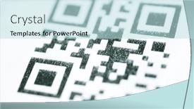  Presentation with code - PPT layouts enhanced with close-up-of-qr-code background and a sky blue colored foreground