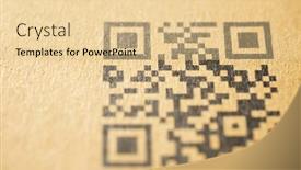  Presentation with code - PPT theme featuring close-up-of-qr-code background and a lemonade colored foreground