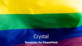  Presentation with lgbt pride flag rainbow flag - Presentation featuring close-up-of-rainbow-coloured background and a navy blue colored foreground