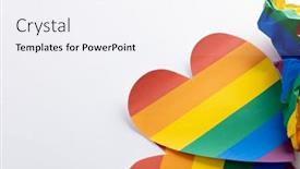  Presentation with rainbow pride - PPT theme enhanced with close-up-of-rainbow-coloured background and a sky blue colored foreground