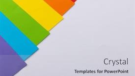  Presentation with rainbow pride - Presentation theme having close-up-of-rainbow-coloured background and a light gray colored foreground