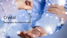  Presentation with real estate - PPT theme with close up of real estate background and a light blue colored foreground