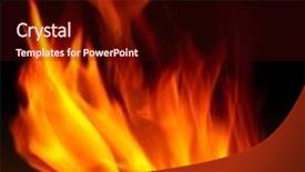  Presentation with flame - Presentation theme enhanced with keywordfire - close up of real flame background and a wine colored foreground