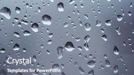  Presentation with extreme - Cool new PPT theme with close-up of real raindrops backdrop and a  colored foreground