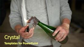  Presentation with coal power plant burning - PPT theme having close-up of rebellion holding background and a tawny brown colored foreground