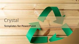  Presentation with recycling paper - Presentation theme enhanced with close-up-of-recycling-symbol background and a lemonade colored foreground