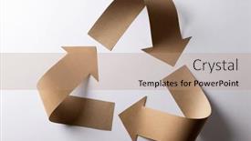  Presentation with recycling - Theme consisting of close-up-of-recycling-symbol background and a  colored foreground