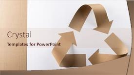  Presentation with recycling paper - Slide deck enhanced with close-up-of-recycling-symbol background and a  colored foreground