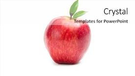  Presentation with healthy eating - Presentation design enhanced with close up of red apple background and a  colored foreground
