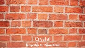  Presentation with red brick wall - Audience pleasing theme consisting of close-up-of-red-brick backdrop and a coral colored foreground