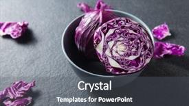  Presentation with slate - Cool new presentation with close-up of red cabbage backdrop and a dark gray colored foreground