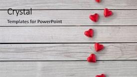  Presentation with red grey - Theme enhanced with close up of red heart background and a light gray colored foreground