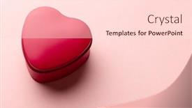  Presentation with romance pink - Presentation design having close-up-of-red-heart background and a lemonade colored foreground