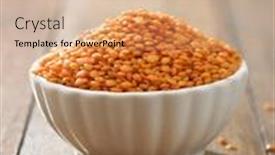  Presentation with food red - Theme with close-up-of-red-lentils background and a soft green colored foreground