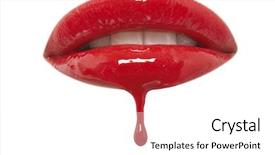  Presentation with red - Beautiful slides featuring close-up of red lipgloss backdrop and a white colored foreground