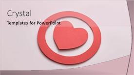  Presentation with design love - PPT theme enhanced with close-up-of-red-paper background and a lemonade colored foreground