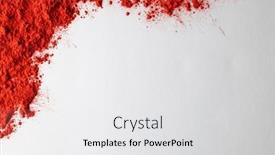  Presentation with hindu festival - Presentation design enhanced with close-up-of-red-powder background and a white colored foreground
