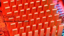  Presentation with heat - Slide set consisting of close up of red spiked heat sink background and a red colored foreground