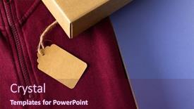  Presentation with packaging - PPT theme featuring close-up-of-red-sweatshirt background and a wine colored foreground