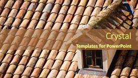  Presentation with dubrovnik - Beautiful slide deck featuring close-up-of-red-tiles backdrop and a red colored foreground