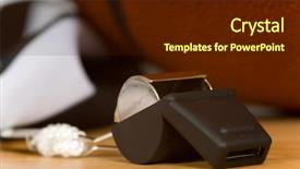  Presentation with basketball referee - PPT theme featuring  background and a  colored foreground