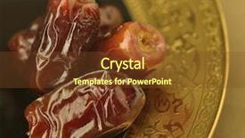  Presentation with date palm - Audience pleasing presentation design consisting of close up of ripped date backdrop and a tawny brown colored foreground