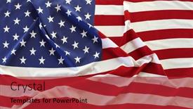  Presentation with american flag - Slide deck having close-up-of-rippled-american background and a red colored foreground