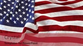  Presentation with american revolution close up - Cool new PPT theme with close-up-of-rippled-american backdrop and a red colored foreground