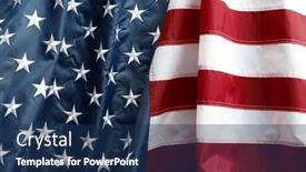  Presentation with american flag - PPT theme having close-up-of-rippled-american and a  colored foreground