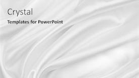  Presentation with rippled white silk - PPT theme having close-up-of-rippled-white background and a white colored foreground