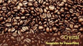  Presentation with beans - Presentation with close-up-of-roasted-brown background and a tawny brown colored foreground