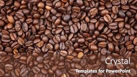  Presentation with coffee beans - PPT layouts enhanced with arabica - close-up of roasted coffee beans background and a tawny brown colored foreground