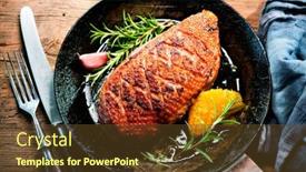  Presentation with breast - Slide deck with close-up-of-roasted-duck background and a tawny brown colored foreground