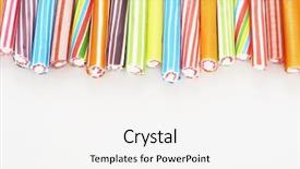  Presentation with candy - Beautiful presentation featuring close up of rock candy backdrop and a white colored foreground