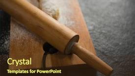  Presentation with cutting board - Slide set featuring close up of rolling pin background and a  colored foreground
