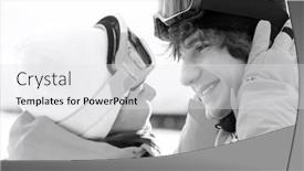  Presentation with couple kiss - Slides enhanced with close-up-of-romantic-young background and a white colored foreground