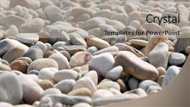  Presentation with beach rocks - Beautiful slide set featuring close up of rounded backdrop and a light gray colored foreground