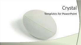  Presentation with rugby - Presentation design consisting of close-up of rugby ball background and a white colored foreground