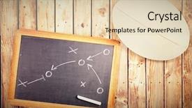  Presentation with challenge - PPT theme with close-up of rugby ball background and a  colored foreground