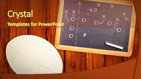  Presentation with challenge - Colorful presentation enhanced with close-up of rugby ball backdrop and a  colored foreground